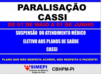 Paralisação Plano Cassi