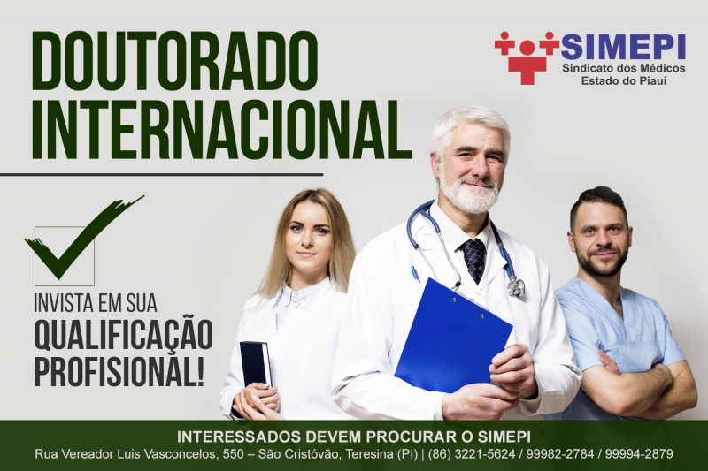 Médicos associados poderão realizar Doutorado Internacional através de convênio do SIMEPI