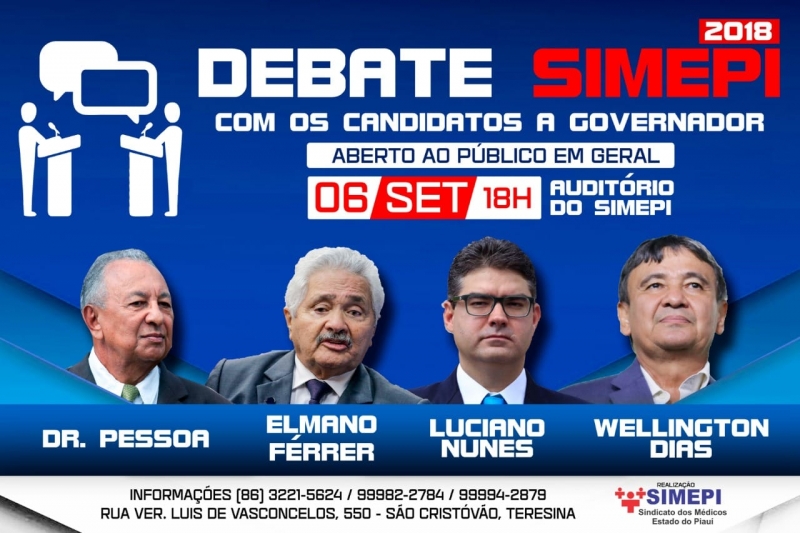 SIMEPI realizará Debate com candidatos a Governador e abre credenciamento de imprensa