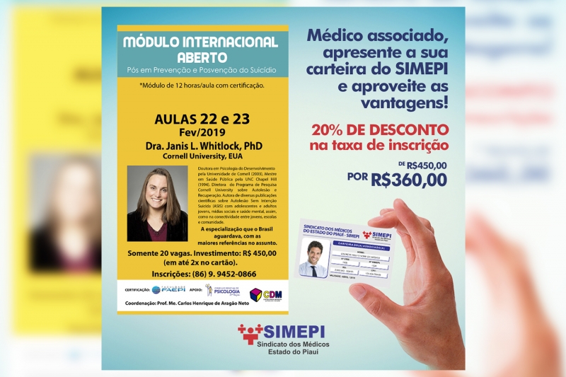 Médicos associados do SIMEPI têm 20% de desconto em curso de módulo internacional