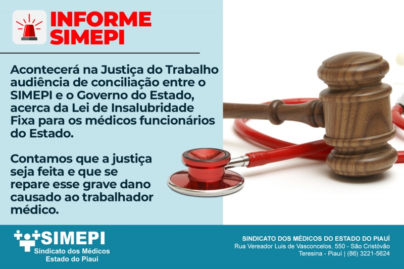 Informe aos médicos servidores do Estado do Piauí