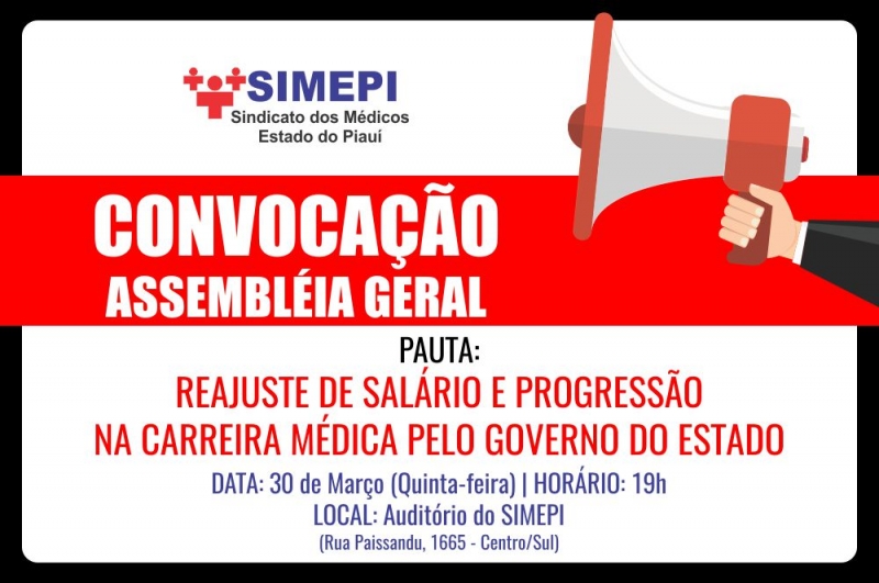 SIMEPI realiza Assembleia Geral nesta quinta-feira (30)