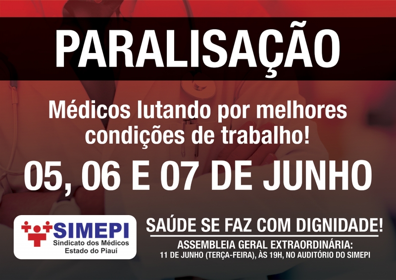 Médicos do Piauí irão suspender atendimentos por três dias novamente