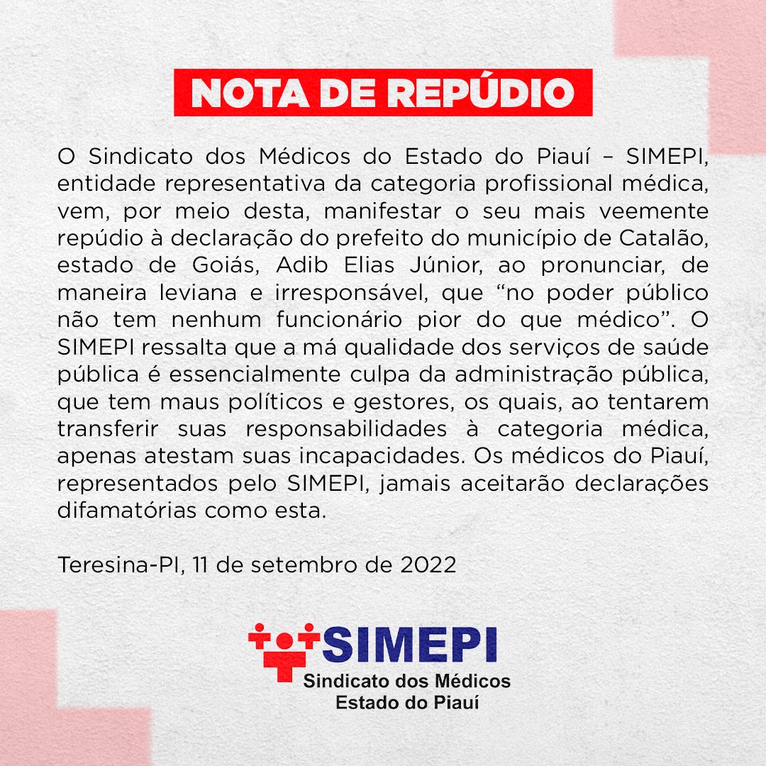 NOTA DE REPÚDIO