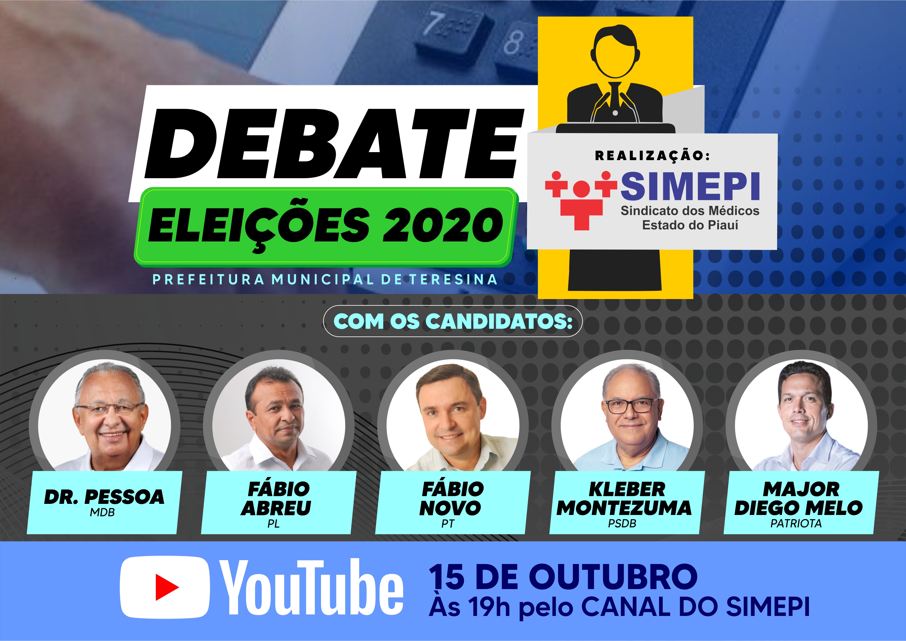 Saúde Pública será foco de Debate Eleitoral realizado pelo SIMEPI com candidatos à Prefeitura de Teresina