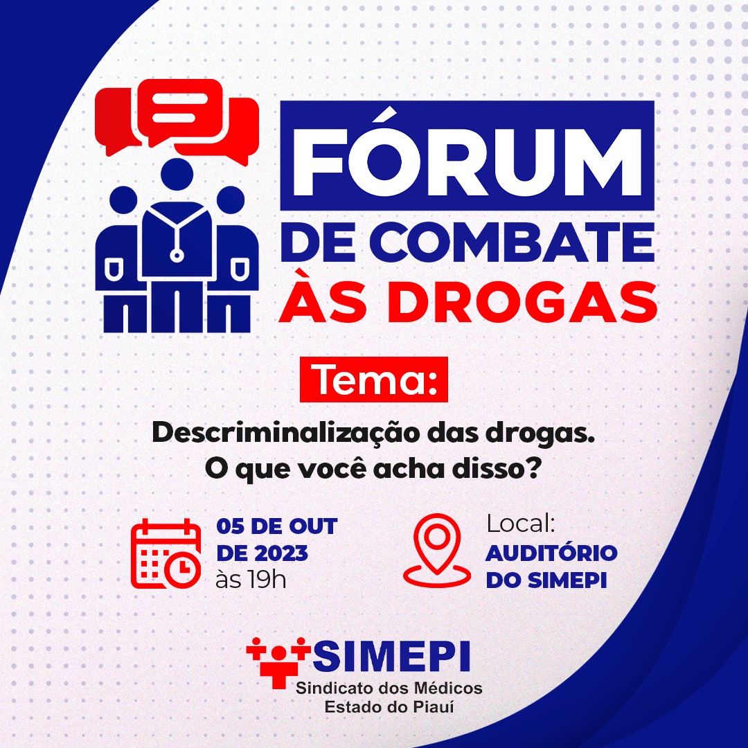 SIMEPI promove Fórum de Combate às Drogas no dia 5 de outubro