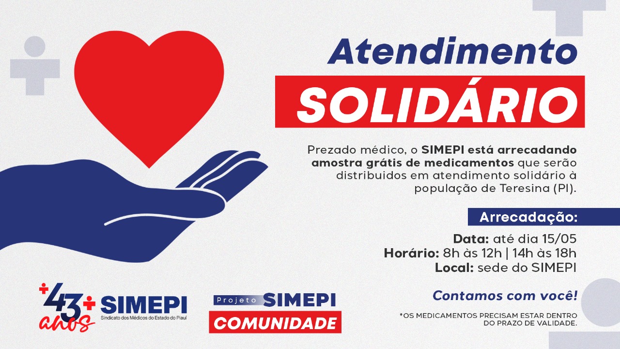 SIMEPI realiza campanha de arrecadação de medicamentos