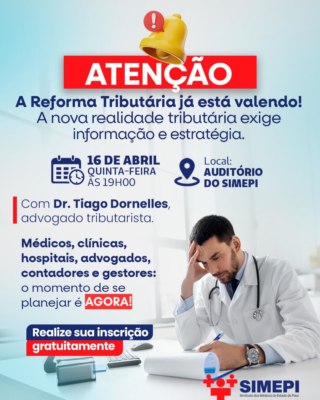 SIMEPI promove evento sobre os impactos da Reforma Tributária na área da saúde