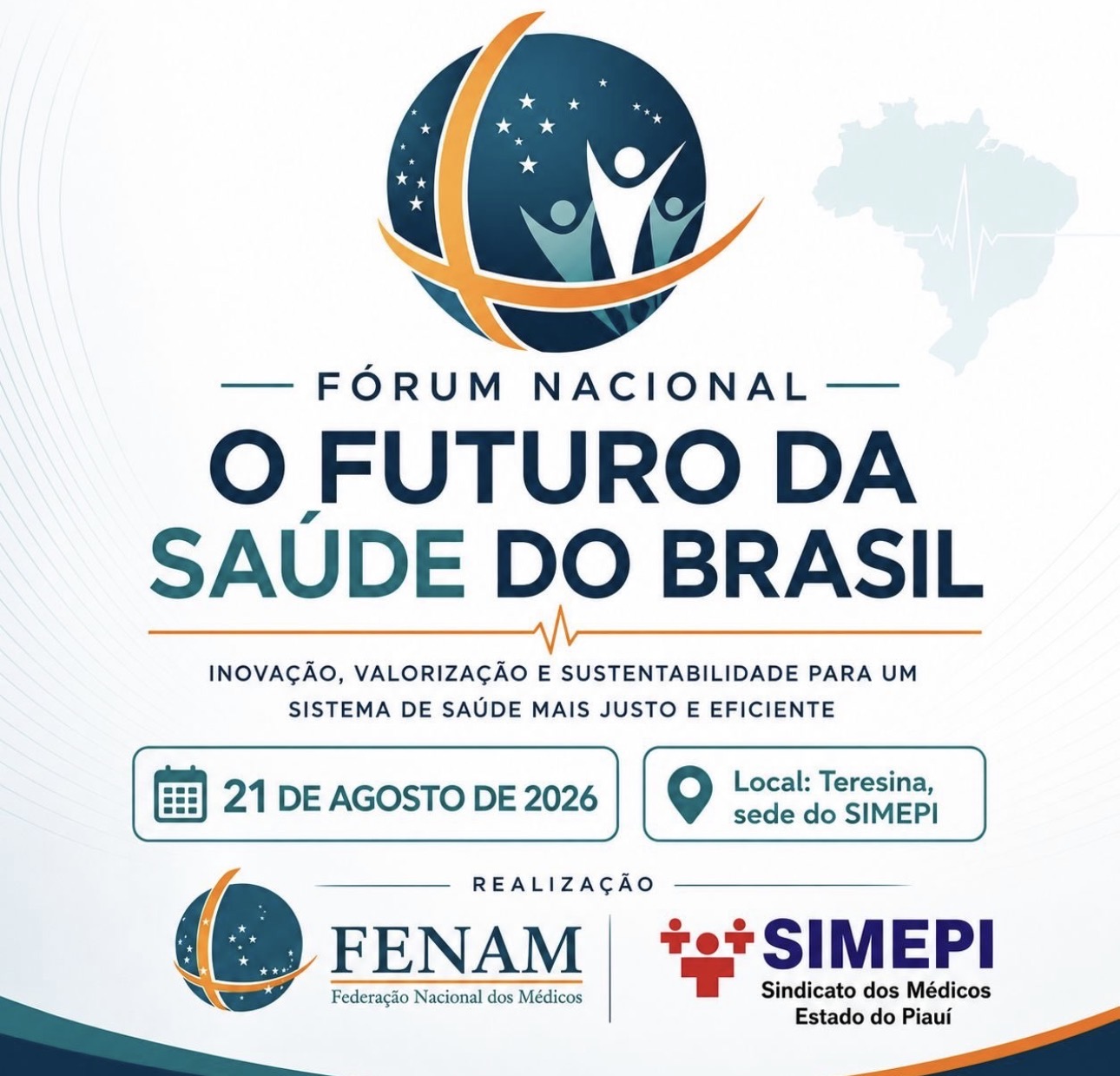 Fórum Nacional da saúde acontece dia 21 de agosto